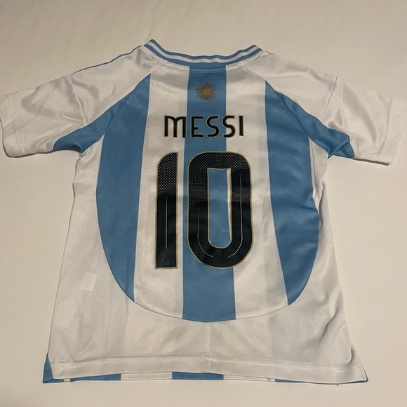 Messi Argentina 🇦🇷 Soccer Jersey & Shorts Set Kids Size US 20 - Picture 4 of 6